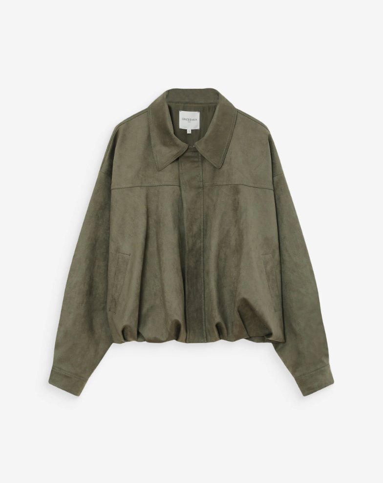 Grace & Mila Suedine khaki verve jacket