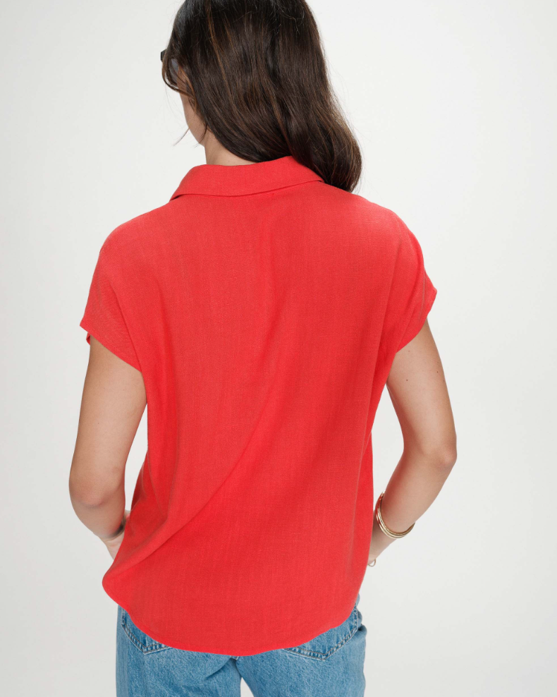 Grace & Mila Perez shirt in sanguine red - [shop_name Strathaven] [womens clothing]