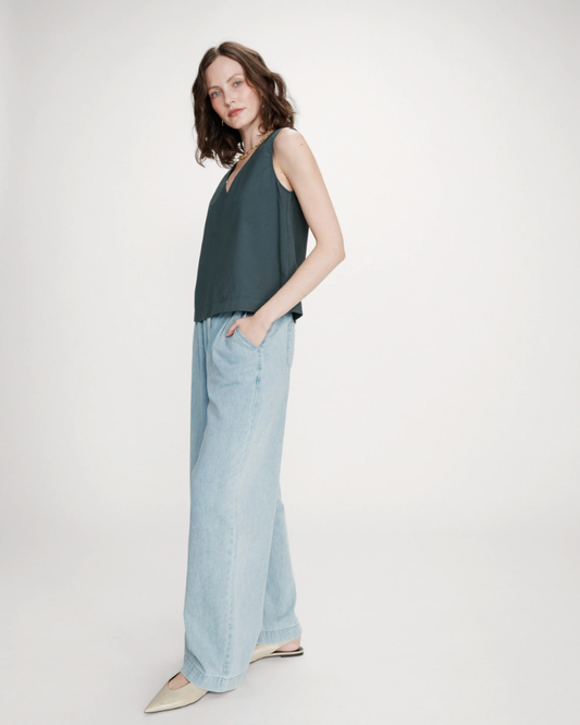Grace & Mila sleeveless Vagabond top in emerauld - [shop_name Strathaven] [womens clothing]