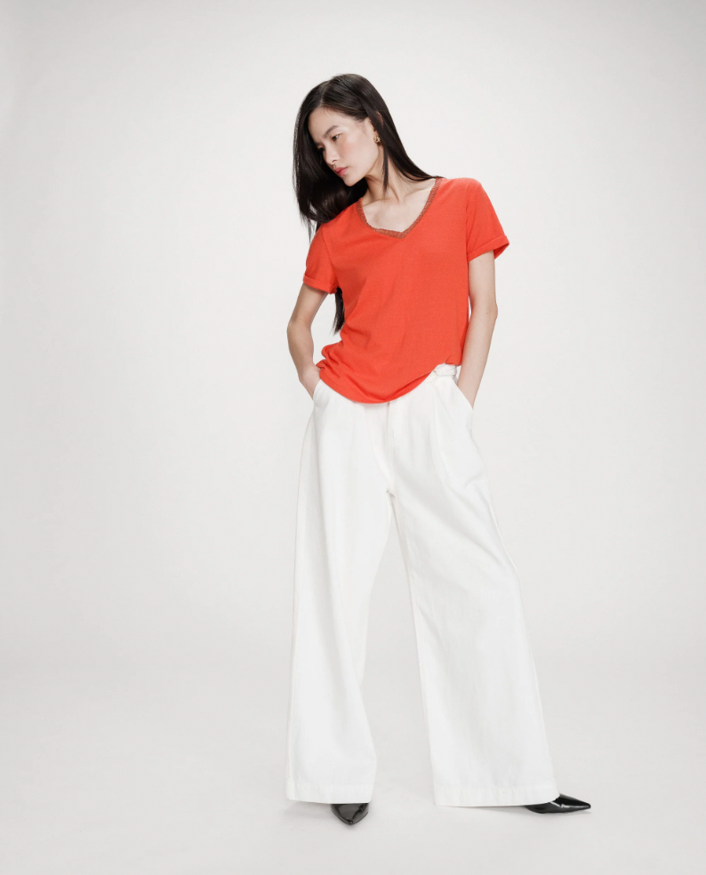 Grace & Mila Vasco top in sanguine red - [shop_name Strathaven] [womens clothing]