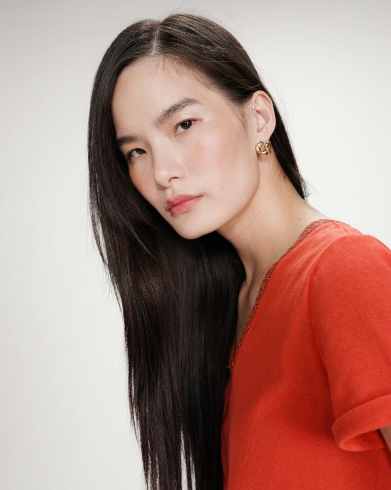 Grace & Mila Vasco top in sanguine red - [shop_name Strathaven] [womens clothing]