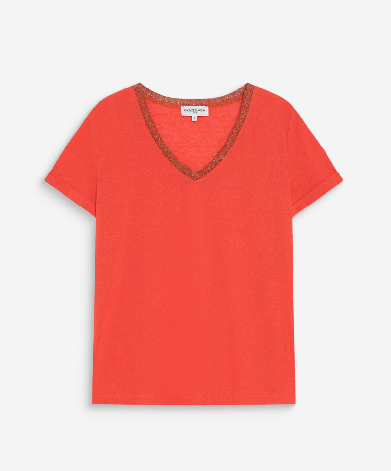Grace & Mila Vasco top in sanguine red - [shop_name Strathaven] [womens clothing]