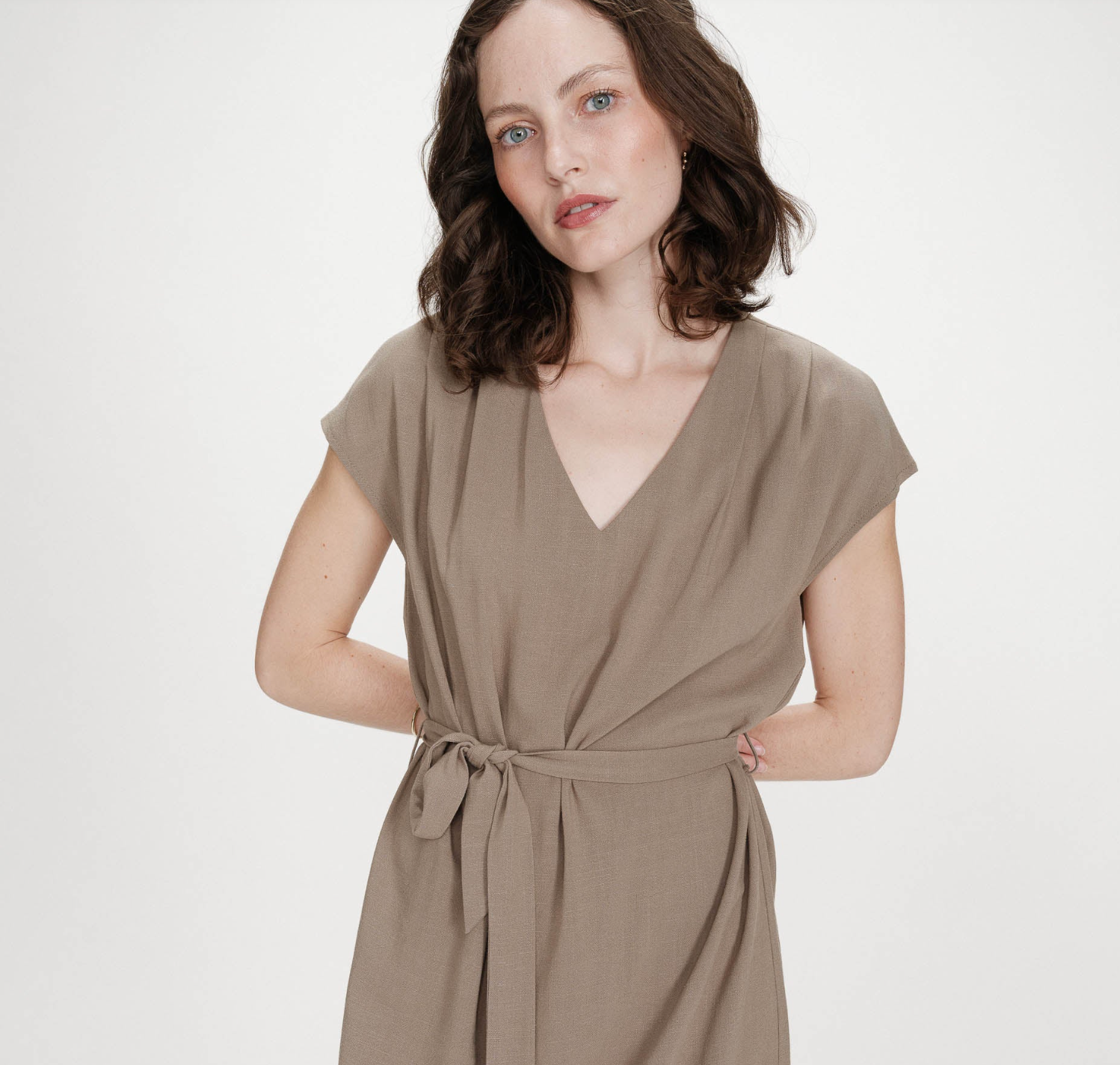 Grace & Mila Marilou dress in khaki - [shop_name Strathaven] [womens clothing]