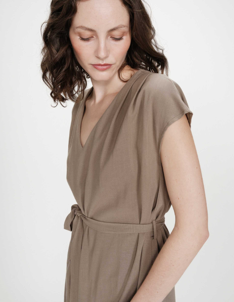Grace & Mila Marilou dress in khaki - [shop_name Strathaven] [womens clothing]