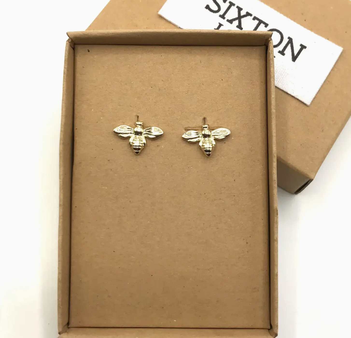 Tiny bee stud earrings - [shop_name Strathaven] [womens clothing]