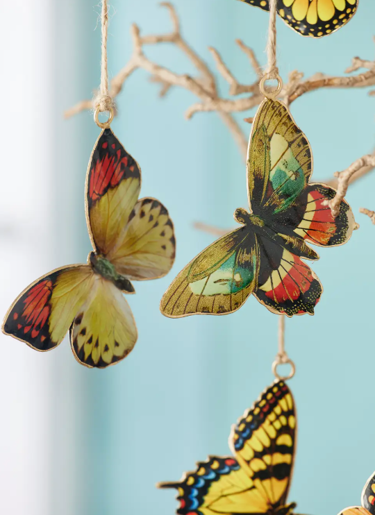 Namaste metal butterfly decoration - [shop_name Strathaven] [womens clothing]