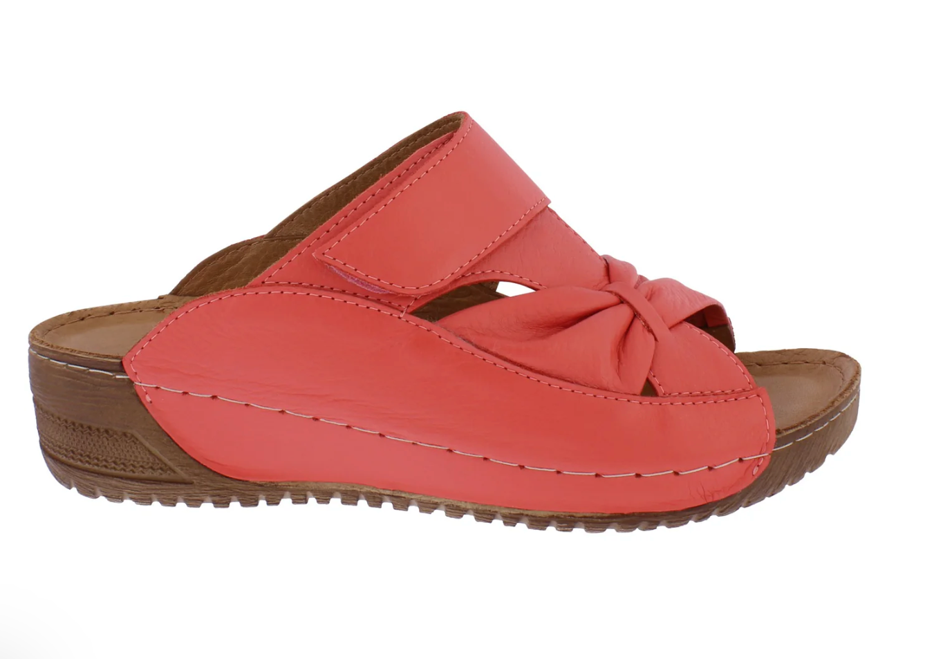 Adesso Lexi leather mule in watermelon