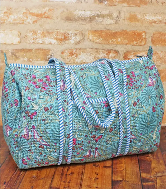 Quilted cotton weekend bag - [shop_name Strathaven] [womens clothing]