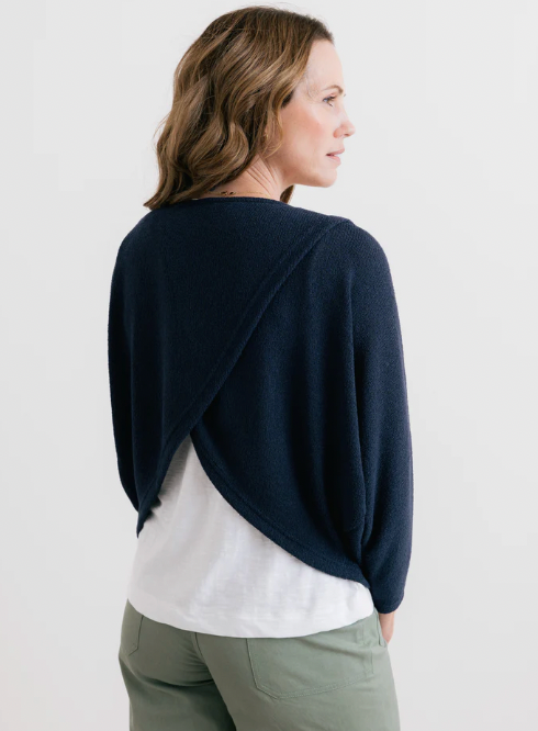 Lily & Me Penny plain knit in navy - [shop_name Strathaven] [womens clothing]