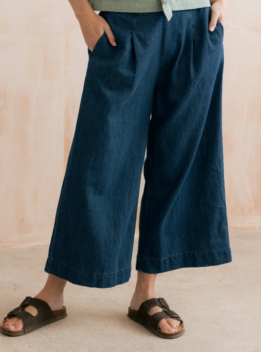 Lily & Me Summer trousers plain blue - [shop_name Strathaven] [womens clothing]