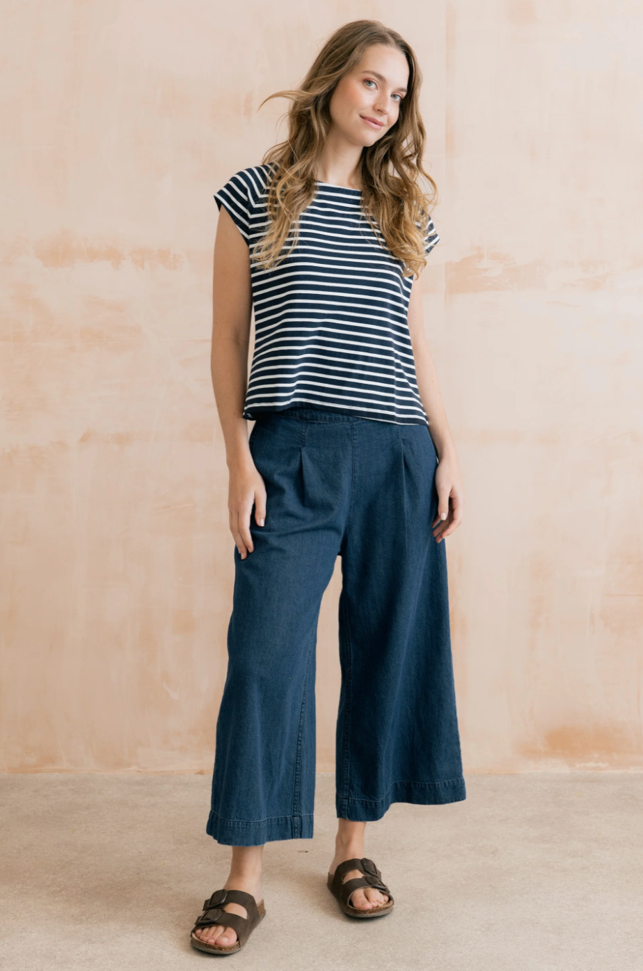 Lily & Me Summer trousers plain blue - [shop_name Strathaven] [womens clothing]