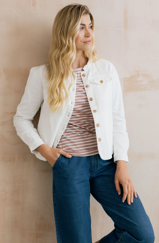 Lily & Me Seren jacket in white - [shop_name Strathaven] [womens clothing]