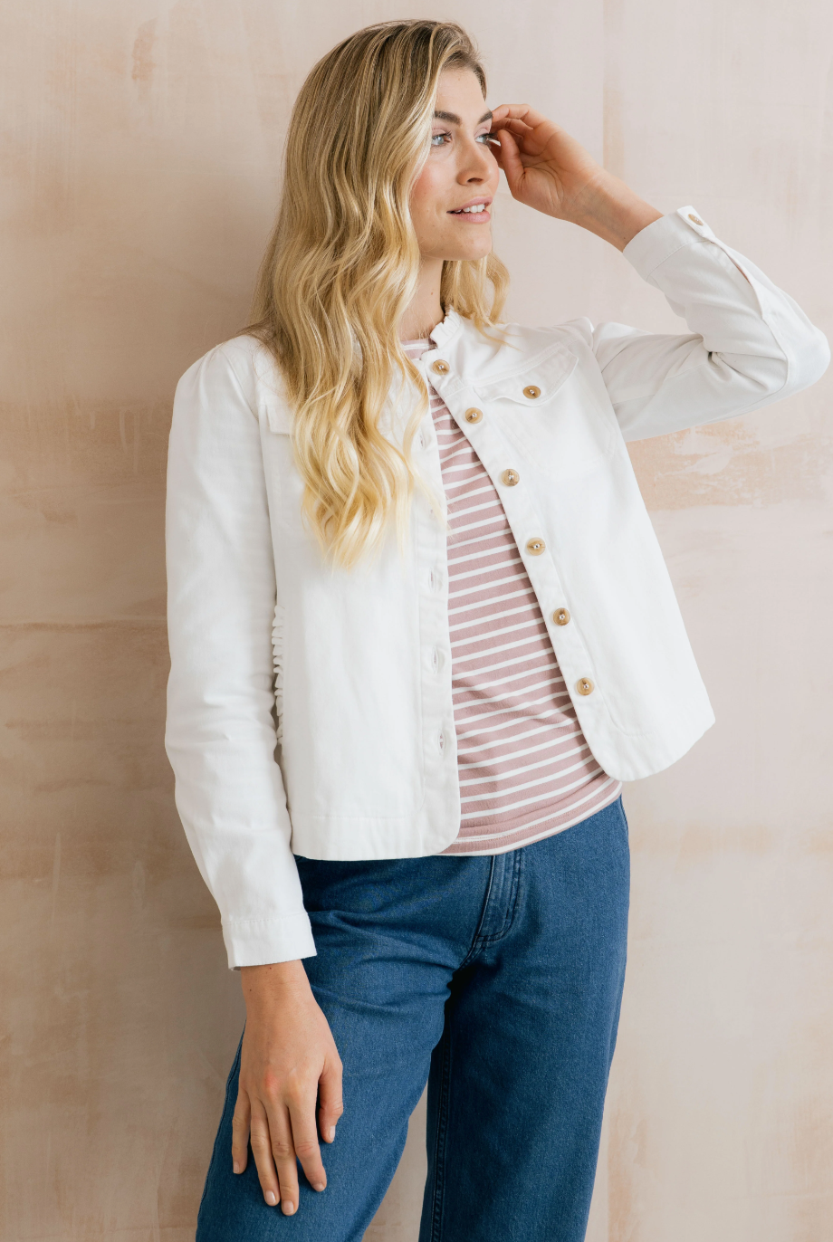 Lily & Me Seren jacket in white - [shop_name Strathaven] [womens clothing]