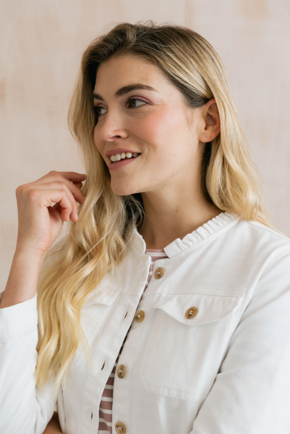 Lily & Me Seren jacket in white - [shop_name Strathaven] [womens clothing]
