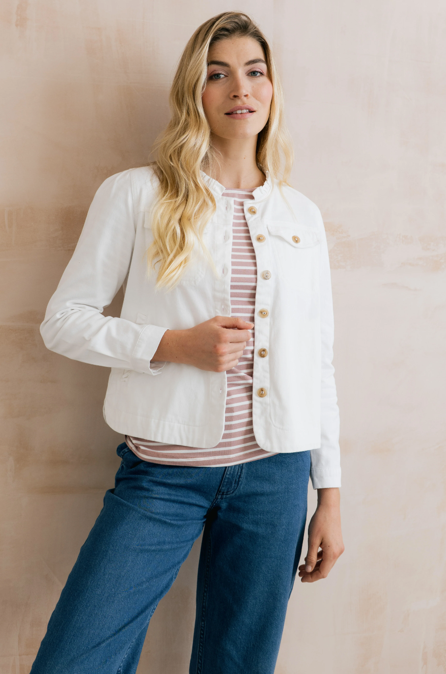 Lily & Me Seren jacket in white - [shop_name Strathaven] [womens clothing]