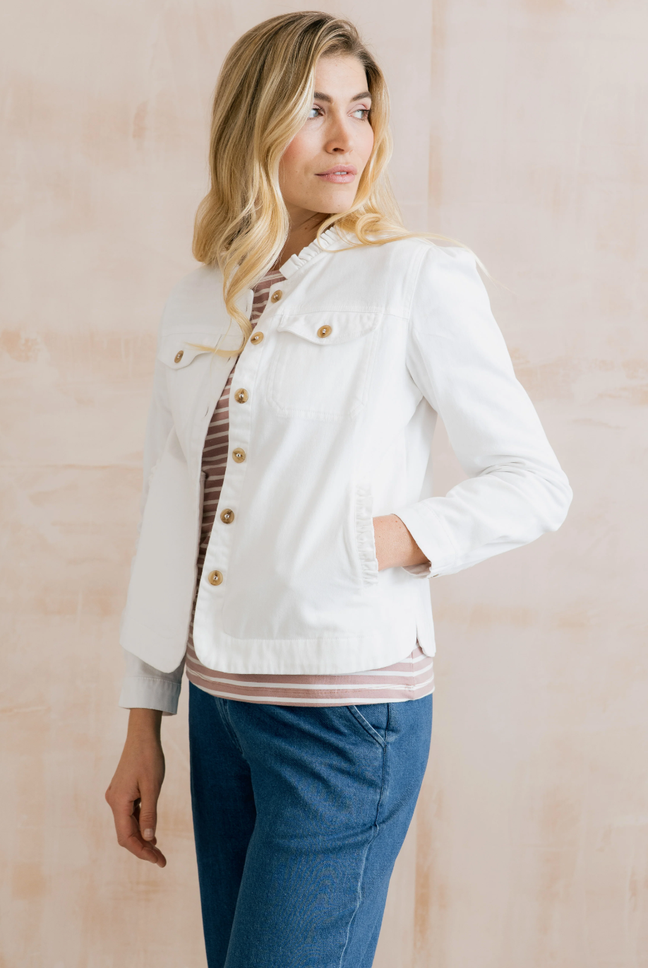 Lily & Me Seren jacket in white - [shop_name Strathaven] [womens clothing]