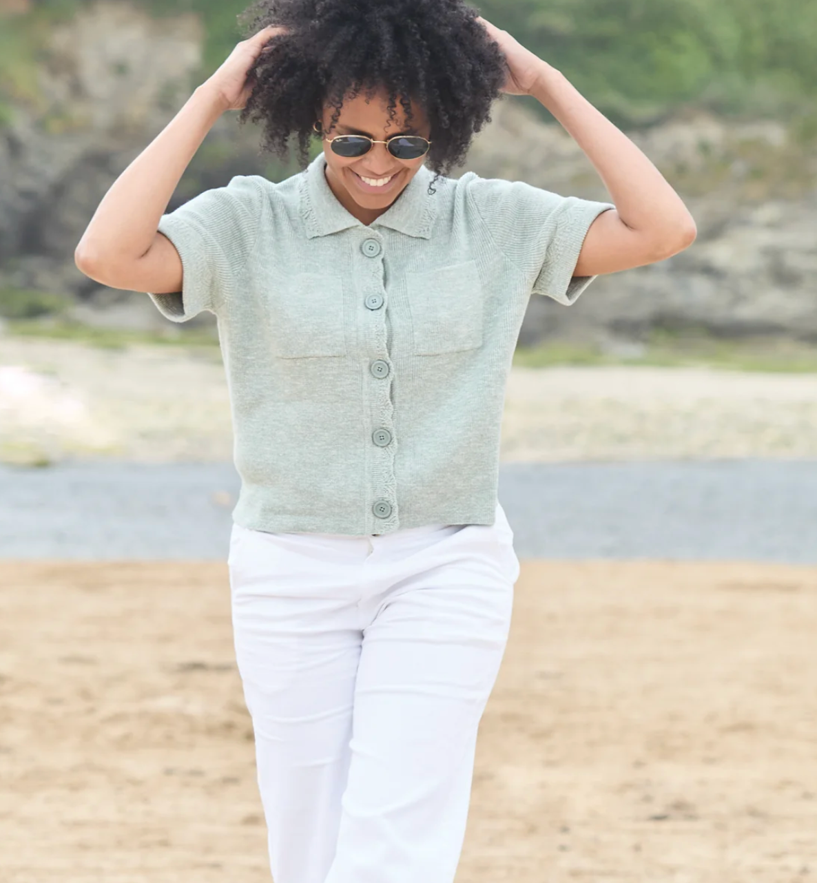Lily & Me Phoebe jacket in silver sage - [shop_name Strathaven] [womens clothing]