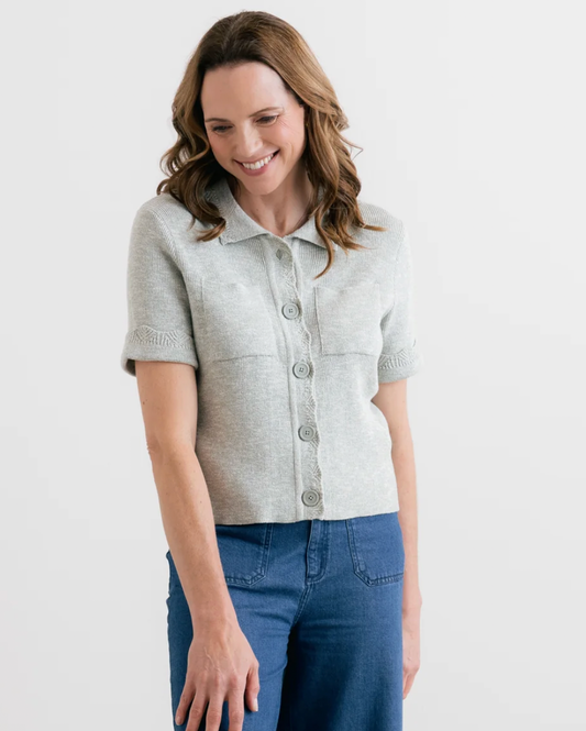 Lily & Me Phoebe jacket in silver sage - [shop_name Strathaven] [womens clothing]