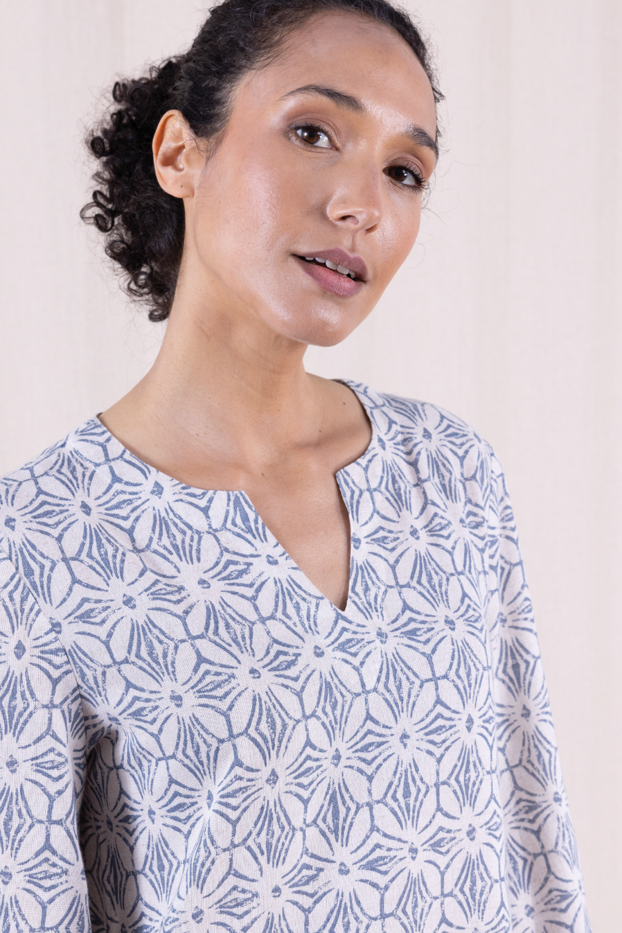 Nomads Linen blend relaxed tunic dress - [shop_name Strathaven] [womens clothing]