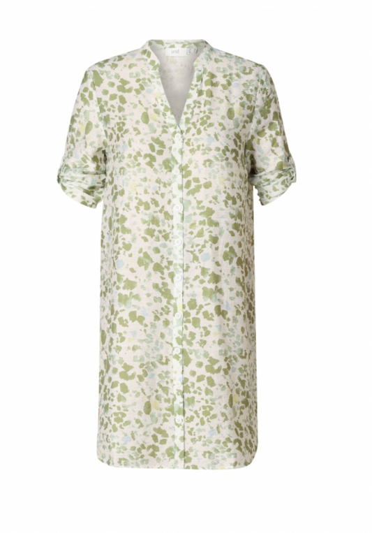 Yest Katja dress in pastel green and blue print - [shop_name Strathaven] [womens clothing]