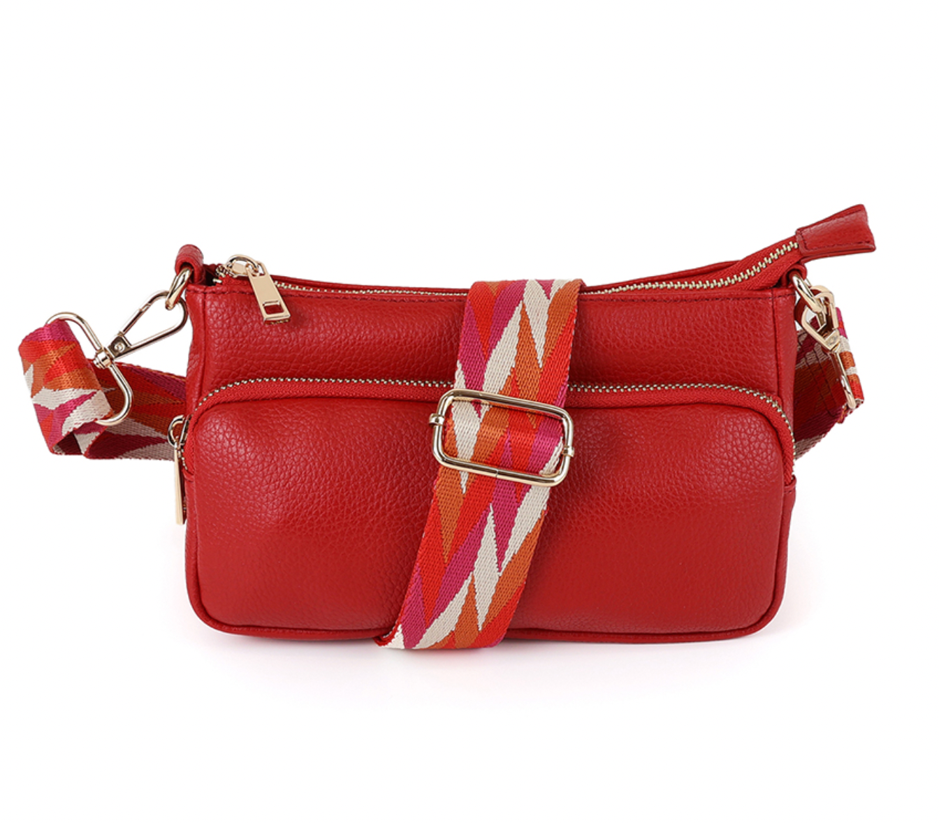 POM Red vegan leather cross body bag - [shop_name Strathaven] [womens clothing]
