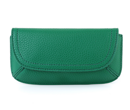 POM Emerald green vegan leather glasses case - [shop_name Strathaven] [womens clothing]