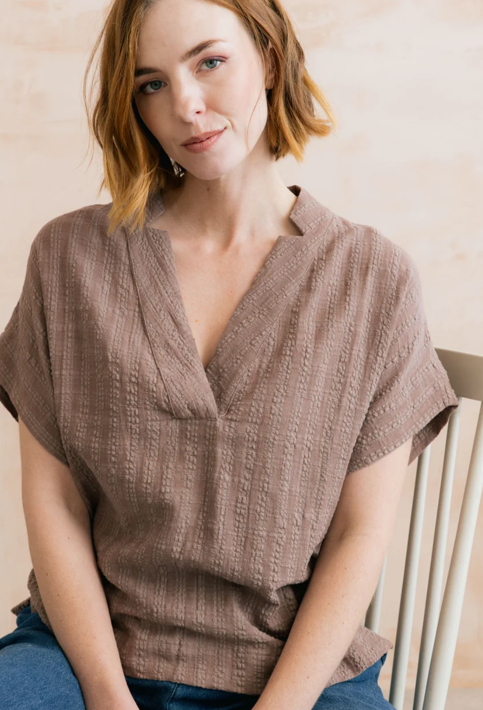 Lily & Me Orchard top in mocha - [shop_name Strathaven] [womens clothing]