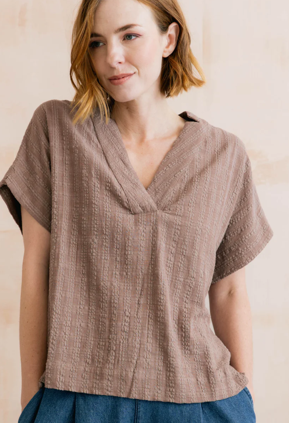 Lily & Me Orchard top in mocha - [shop_name Strathaven] [womens clothing]