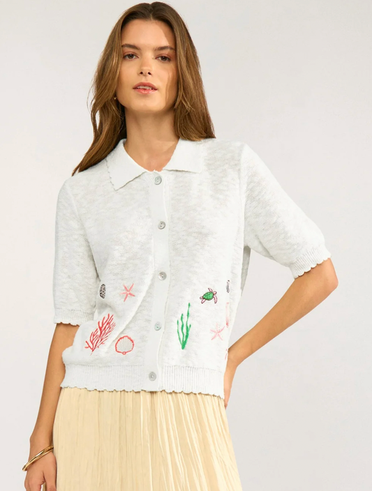 Numph Nuseanna cardigan in cloud dancer - [shop_name Strathaven] [womens clothing]