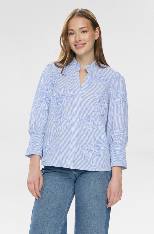 Numph Nuemilia shirt in placid blue - [shop_name Strathaven] [womens clothing]