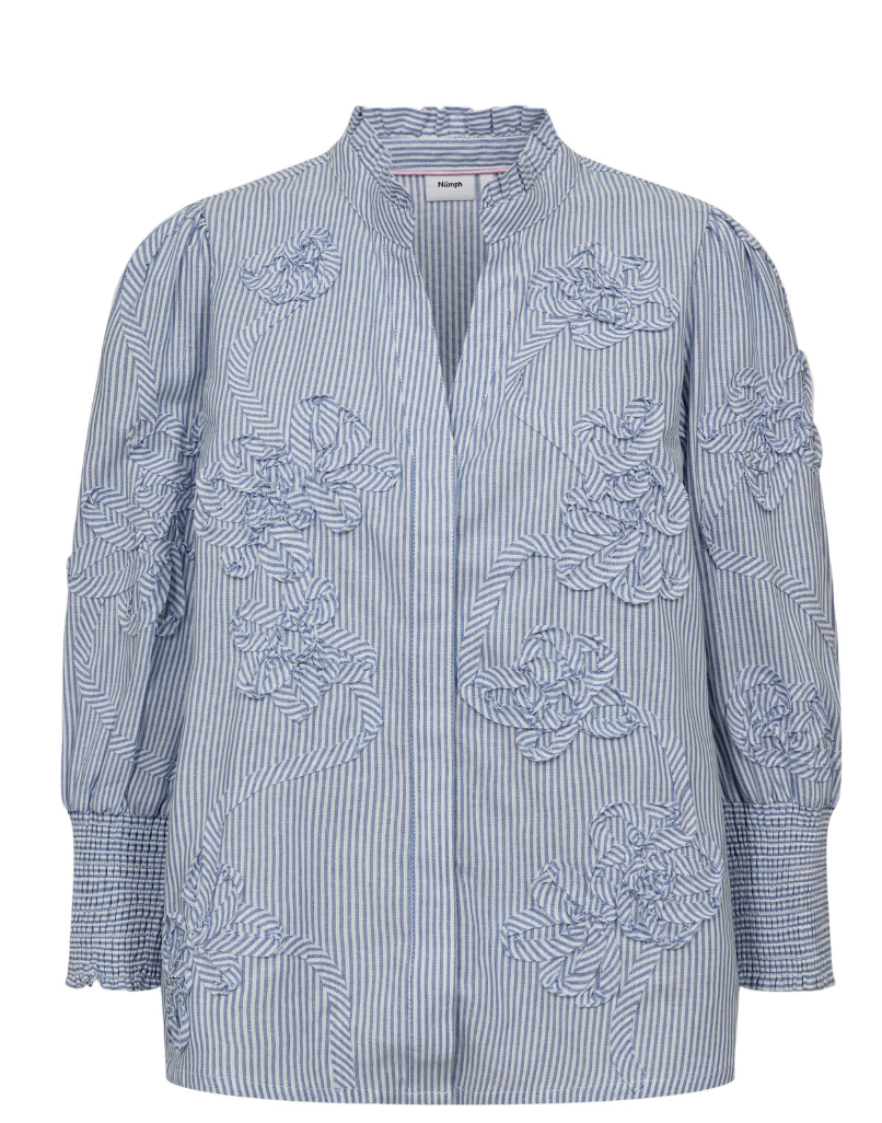 Numph Nuemilia shirt in placid blue - [shop_name Strathaven] [womens clothing]