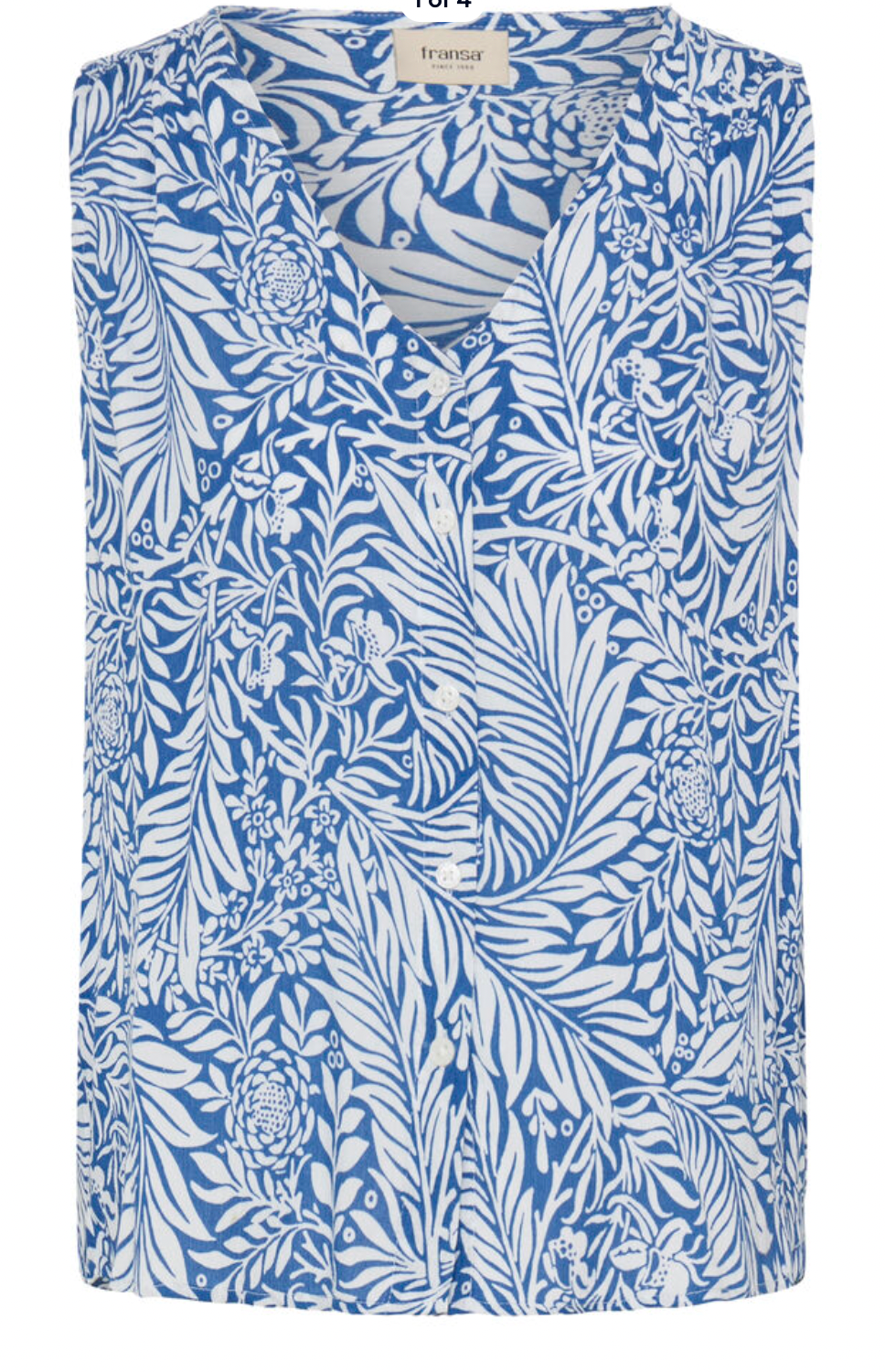 Fransa Easy top in blue - [shop_name Strathaven] [womens clothing]
