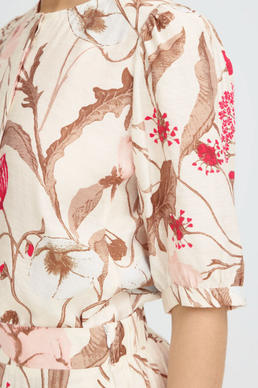 Fransa Ariana top with pink and fawn tones - [shop_name Strathaven] [womens clothing]