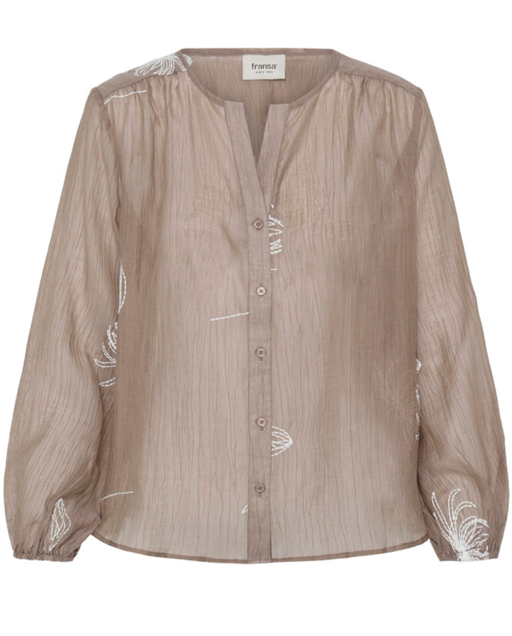 Fransa Wina blouse in mocha - [shop_name Strathaven] [womens clothing]
