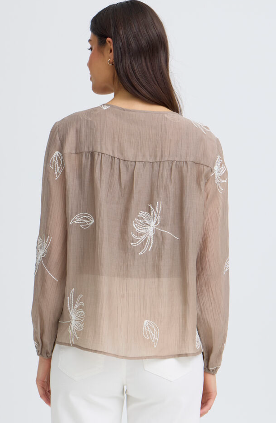 Fransa Wina blouse in mocha - [shop_name Strathaven] [womens clothing]