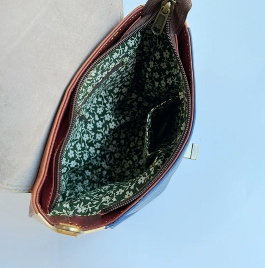 Upcycled leather Stella handbag - [shop_name Strathaven] [womens clothing]
