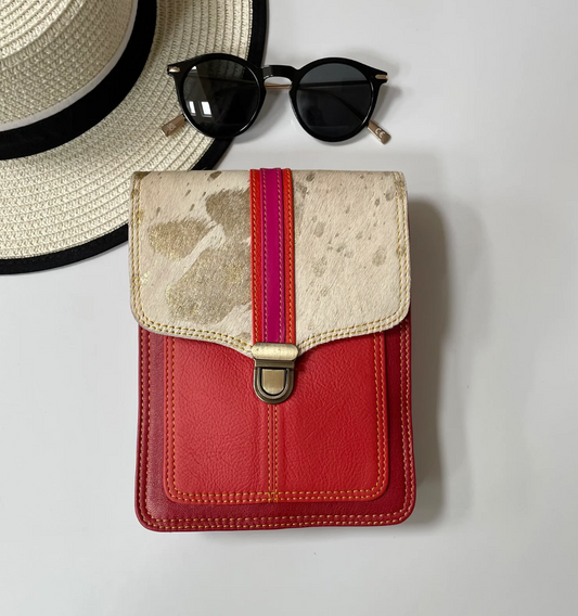 Billie upcycled leather handbag - [shop_name Strathaven] [womens clothing]
