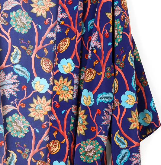 POM Paisley flower navy kimono - [shop_name Strathaven] [womens clothing]