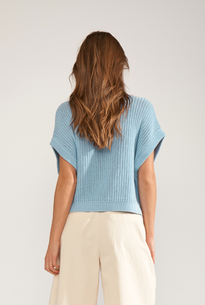 Numph Nusanni sweater in placid blue - [shop_name Strathaven] [womens clothing]