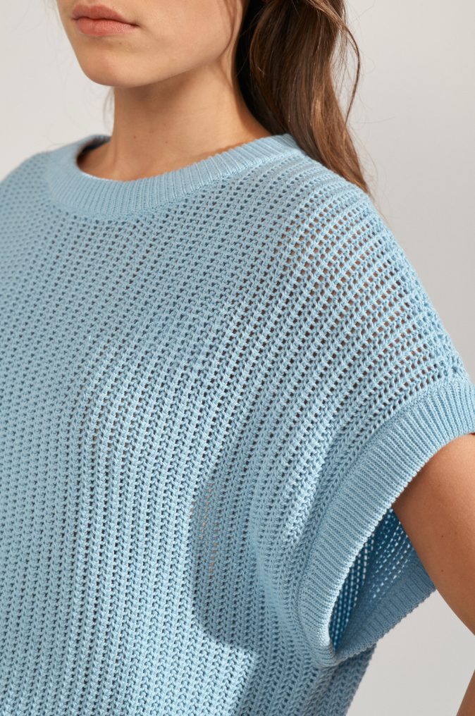 Numph Nusanni sweater in placid blue - [shop_name Strathaven] [womens clothing]