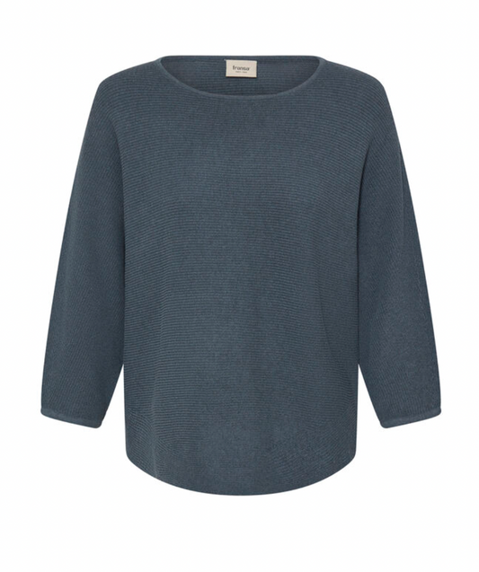 Fransa Sinja sweater in smoky deep blue grey - [shop_name Strathaven] [womens clothing]