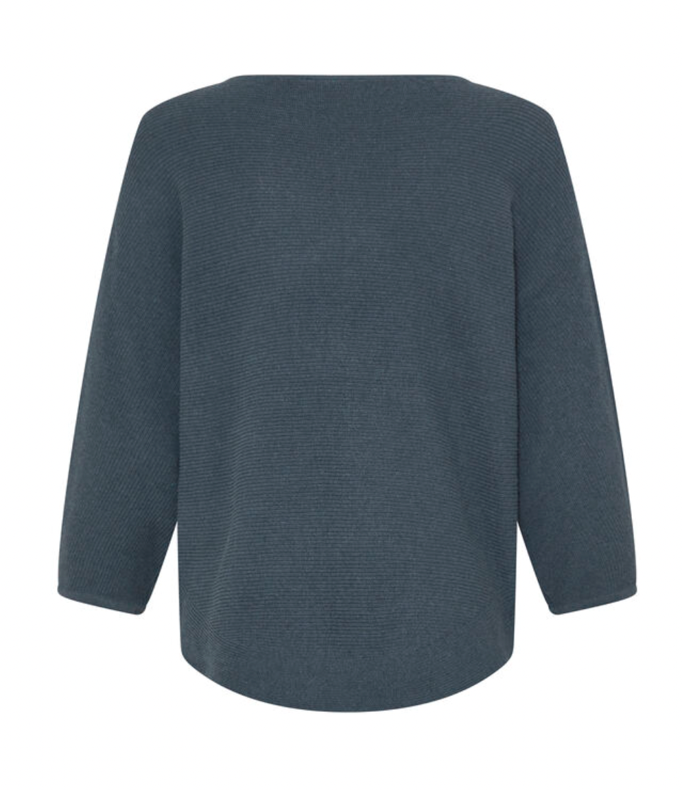 Fransa Sinja sweater in smoky deep blue grey - [shop_name Strathaven] [womens clothing]