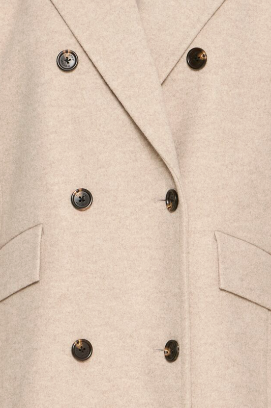 Fransa Adelay smart coat in stone beige - [shop_name Strathaven] [womens clothing]