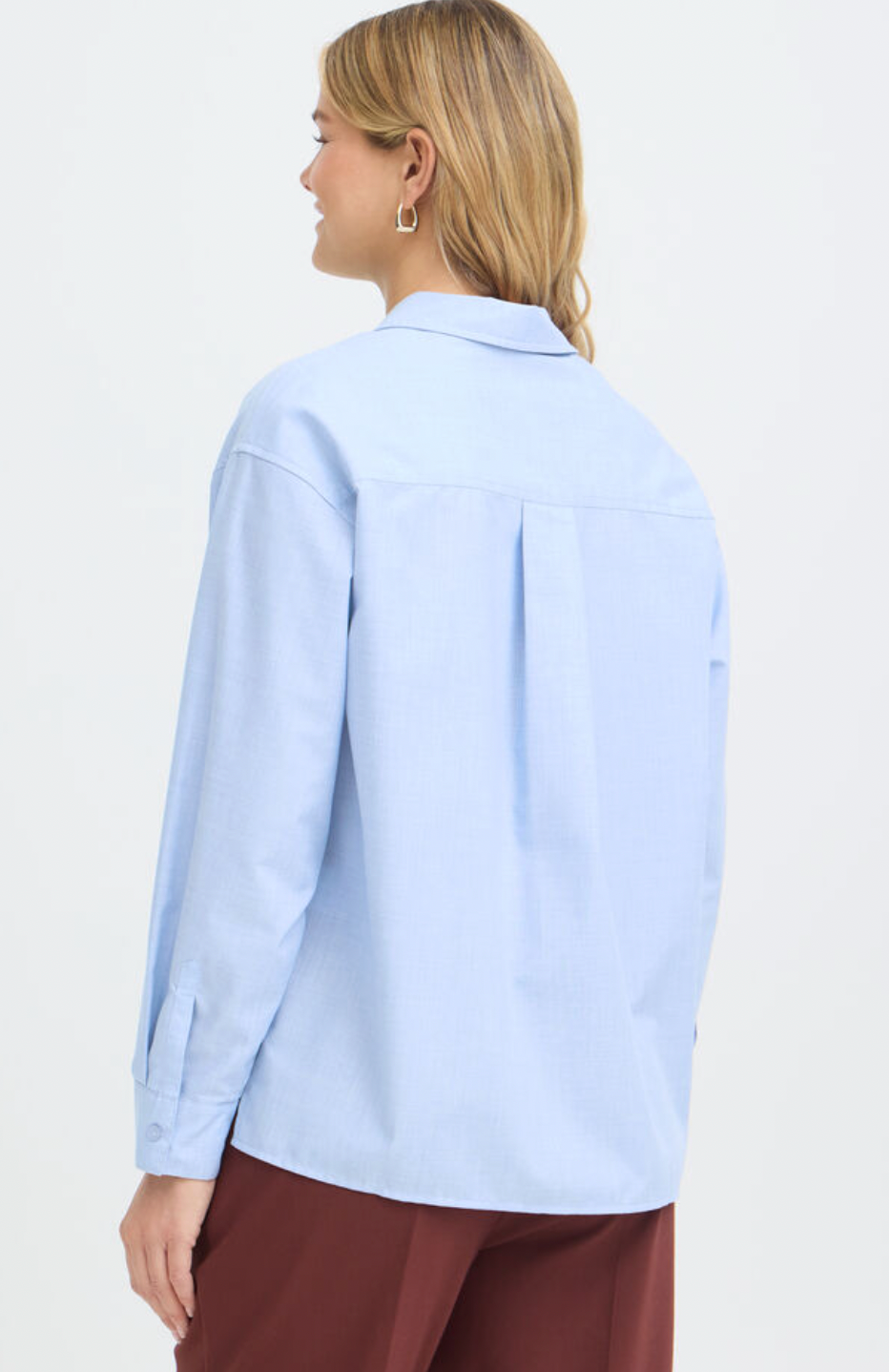 Fransa Simona shirt in cashmere blue - [shop_name Strathaven] [womens clothing]