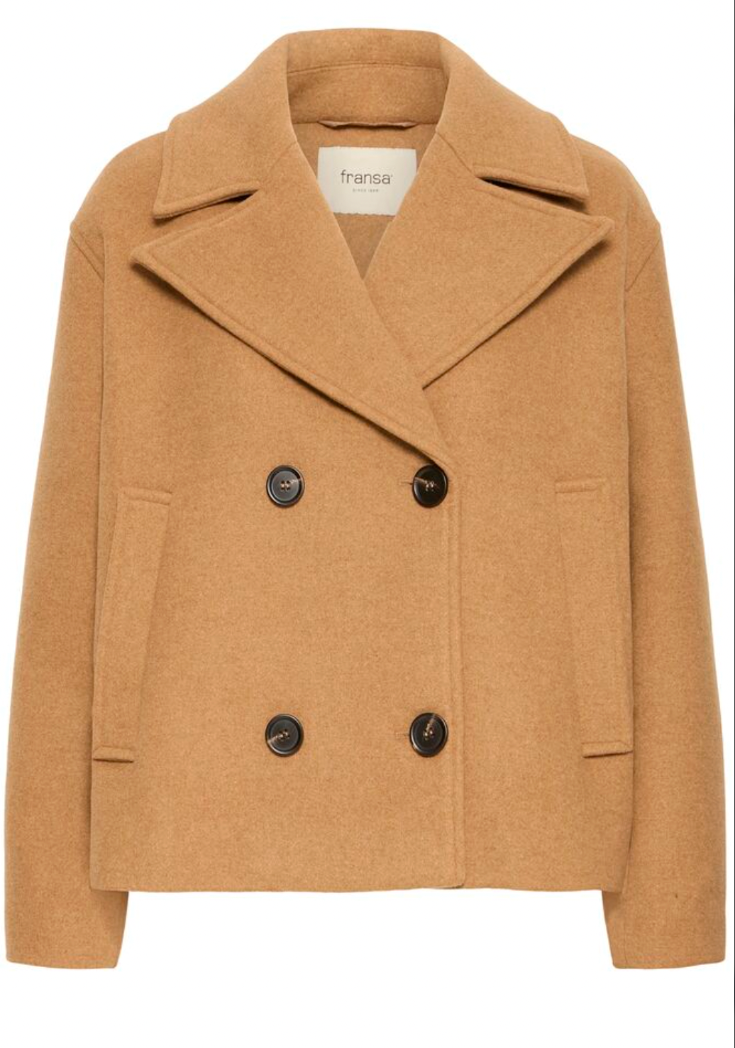Fransa Charlotte coat in tobacco brown - [shop_name Strathaven] [womens clothing]