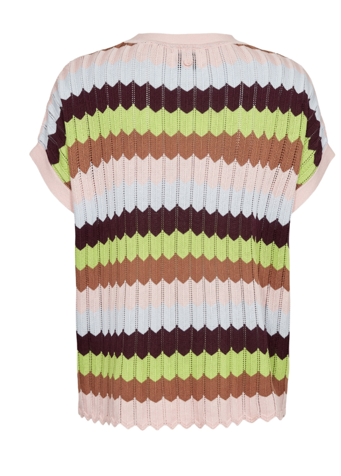 Numph Nuserene pullover caramel and zesty lime