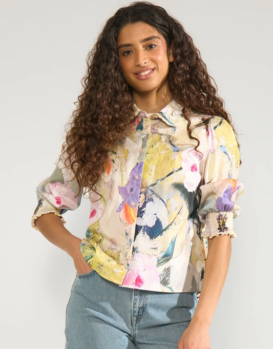 Numph Nuannali blouse in forest green