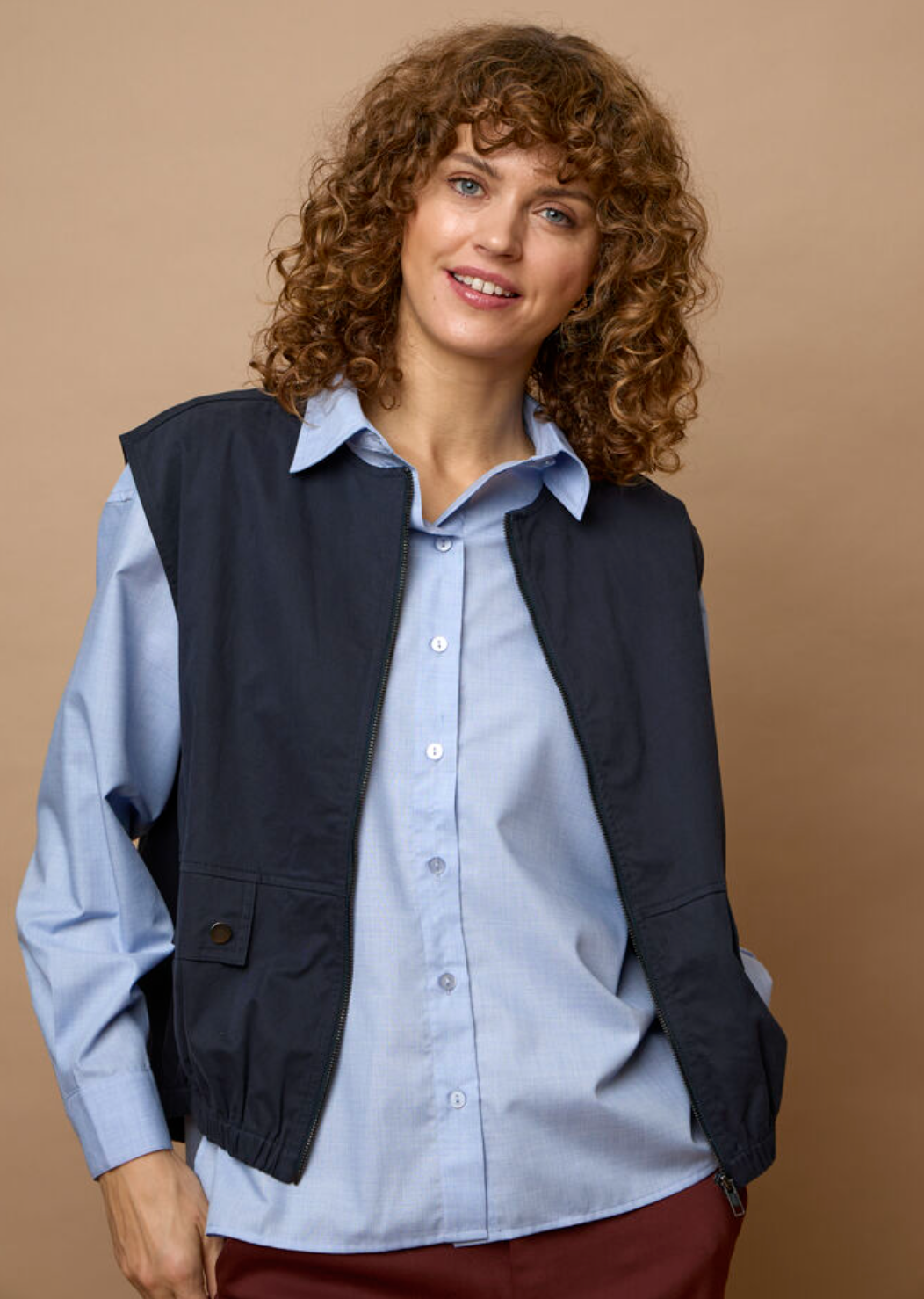 Fransa Abilene waist coat in salute navy