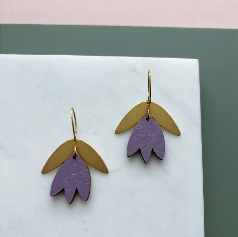 Mica Peet Colourful flower tulip earrings
