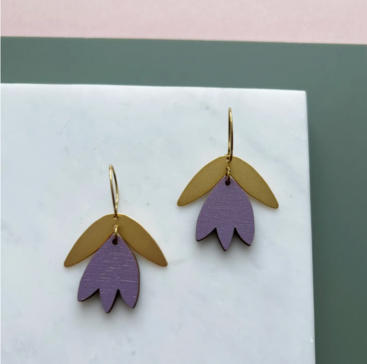 Mica Peet Colourful flower tulip earrings
